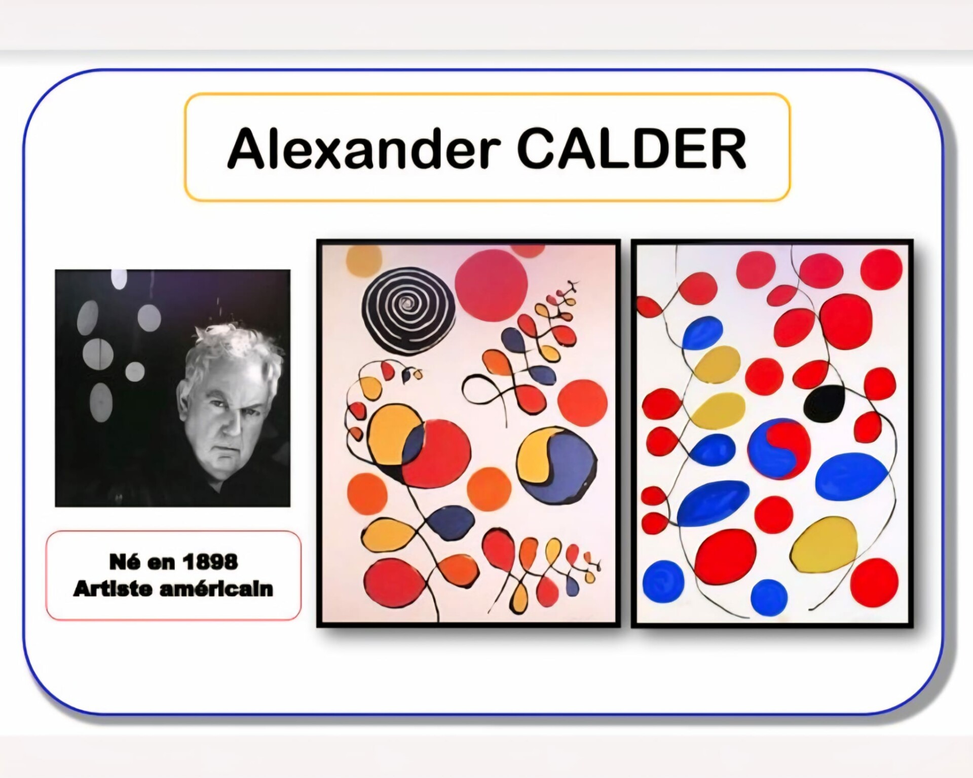 Les boucles en 3e maternelle à la manière d&rsquo;Alexandre Calder