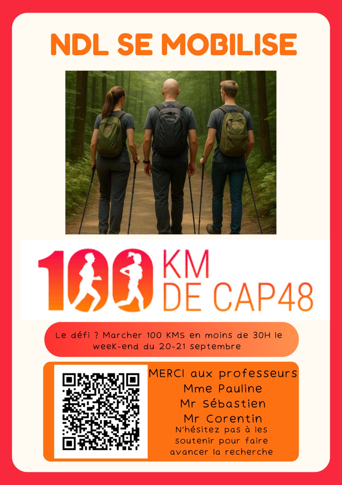 Le defi NDL : 100 kms pour Cap48