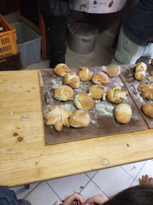 Les 4èmes de Mme Ouardia font du pain à la ferme.