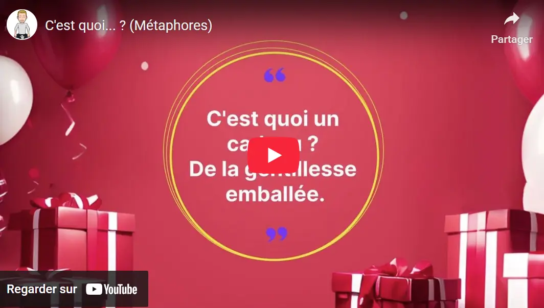 5B : « C’est quoi… ? » (Métaphores)